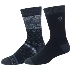 Men's Columbia Thermal Crew Socks -columbia shop 2678612 Blue Fairisle