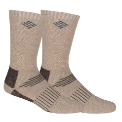 Men's Columbia 2-pack Wool-Blend Socks -columbia shop 2699269 Khaki