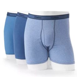 Big & Tall Hanes® Classics 3-pack Fresh IQ Boxer Briefs -columbia shop 2993460 Blue