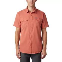 Utilizer™ II Solid Short Sleeve Shirt -columbia shop 3399420 Dark Coral