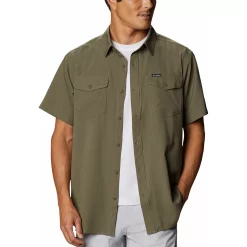 Utilizer™ II Solid Short Sleeve Shirt -columbia shop 3399420 Stone Green