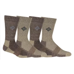Men's Columbia 4-pack Space-Dye Crew Socks -columbia shop 3736476 Khaki Brown