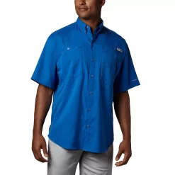 Men's Columbia PFG Tamiami™ II Short Sleeve Shirt -columbia shop 3842914 Vivid Blue