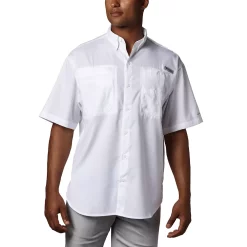 Men's Columbia PFG Tamiami™ II Short Sleeve Shirt -columbia shop 3842914 White
