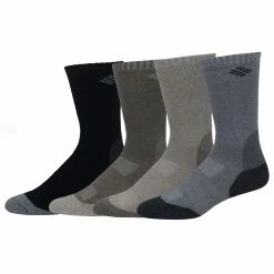 Men's Columbia 4-pack Wool-Blend Socks -columbia shop 4535211 Brown Black