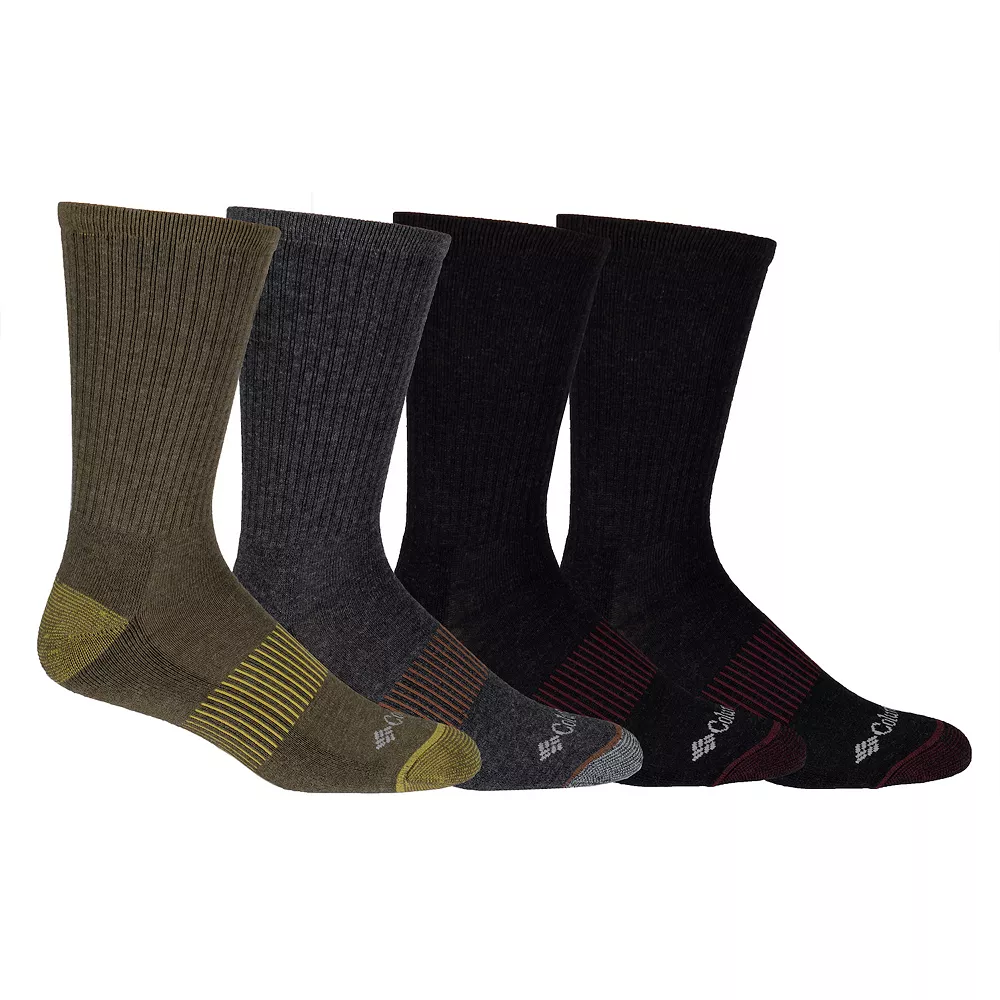 Men's Columbia 4-pack Heather Ribbed Half-Cushioned Crew Socks 4 Men's Columbia 4-pack Heather Ribbed Half-Cushioned Crew Socks - Image 4