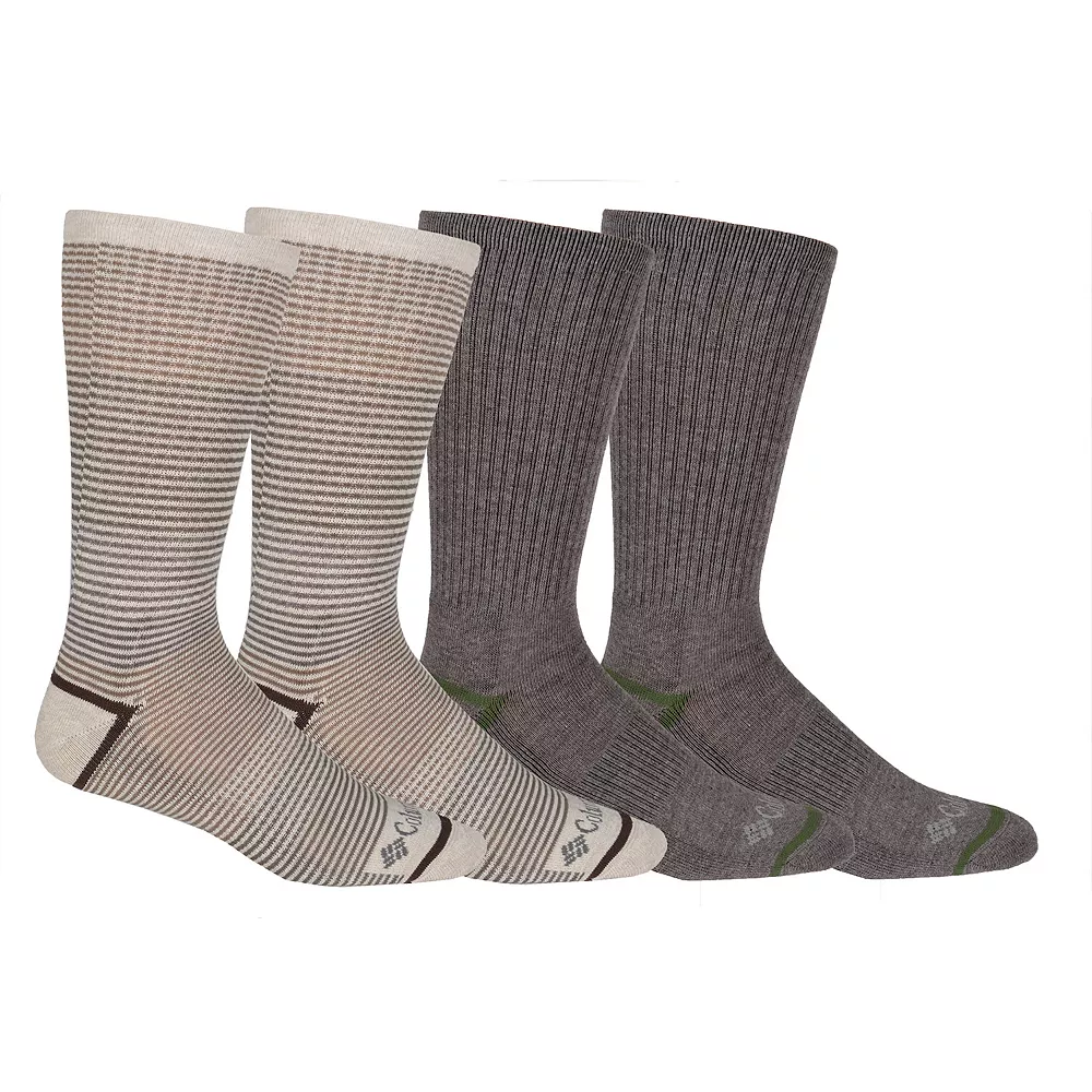 Men's Columbia 4-pack Heather Ribbed Half-Cushioned Crew Socks 3 Men's Columbia 4-pack Heather Ribbed Half-Cushioned Crew Socks - Image 3