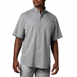 Men's Columbia Tamiami Button-Down Shirt -columbia shop 5215607 Cool Gray