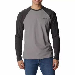 Men's Columbia Thistletown Hills™ Raglan Tee -columbia shop 5550649 City Gray Heather