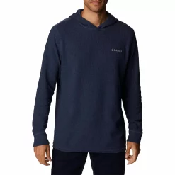 Men's Columbia Pine Peak™ II Waffle Hoodie -columbia shop 5550869 Collegiate Navy
