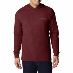 Men's Columbia Pine Peak™ II Waffle Hoodie -columbia shop 5550869 Elderberry