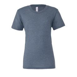 Canvas Mens Triblend Crew Neck Plain Short Sleeve T-Shirt