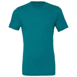 Canvas Mens Triblend Crew Neck Plain Short Sleeve T-Shirt