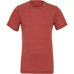 Canvas Mens Triblend Crew Neck Plain Short Sleeve T-Shirt