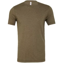 Canvas Mens Triblend Crew Neck Plain Short Sleeve T-Shirt