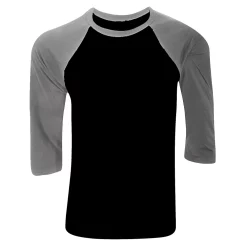 Canvas Mens 3/4 Sleeve Baseball T-Shirt
