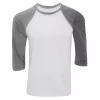 Canvas Mens 3/4 Sleeve Baseball T-Shirt