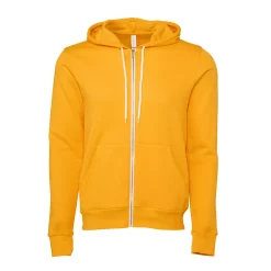 Canvas Unixex Zip-up Polycotton Fleece Hooded Sweatshirt / Hoodie