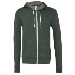 Canvas Unixex Zip-up Polycotton Fleece Hooded Sweatshirt / Hoodie