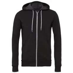 Canvas Unixex Zip-up Polycotton Fleece Hooded Sweatshirt / Hoodie