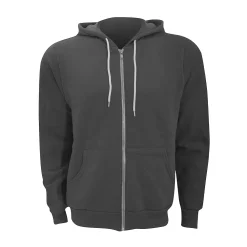 Canvas Unixex Zip-up Polycotton Fleece Hooded Sweatshirt / Hoodie